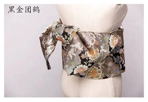 Japanese kimono waist seal Yukata belt gorgeous brocade bow belt styling knot waist seal - Yandan_Hanfu