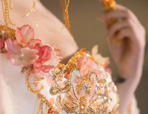 Elegant Toast Dress – Modern Chinese Gown with Exquisite Embroidery for Engagement & Gala Events - Yandan_Hanfu