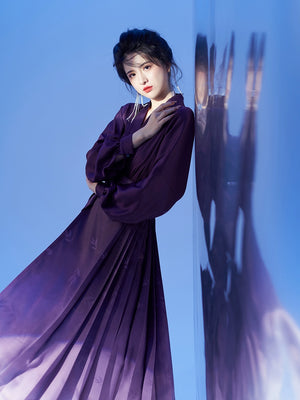 Discover a Purple modern hanfu with elegant hanfu sleeves, a stylish hanfu jacket, and timeless charm. Perfect for princess hanfu dress, fairy hanfu dress, or casual hanfu, it suits every hanfu woman. Pair with a hanfu shirt or wear it as a modern hanfu dress. Inspired by Ming Dynasty hanfu, it’s ideal for hanfu cosplay or as a cozy winter hanfu. Visit our hanfu shop for the best modernised hanfu and authentic blue hanfu.