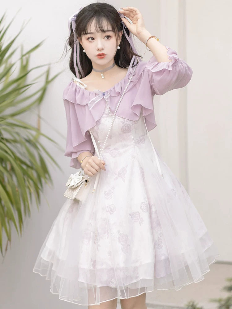 Elegant Princess Dress Flower Daily Sweet Hanfu