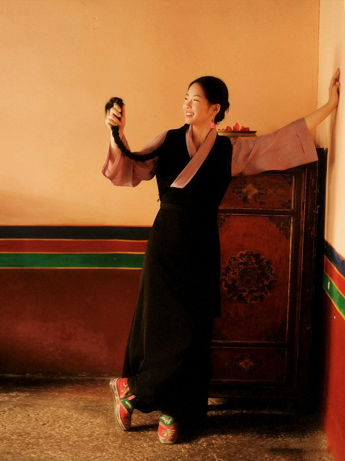 Galaxy – Elegant Tibetan Women's Set | Fitted Borla Skirt Two-Piece with Distinctive Modern Design