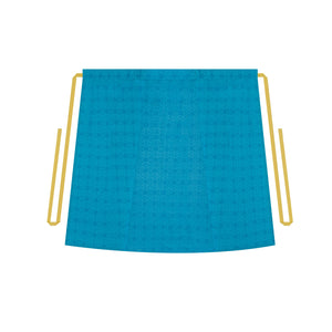 Blue resort-style hanfu one-piece skirt with pattern, size L