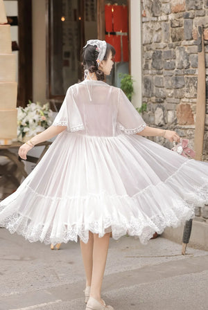 Smoke Fendai Hanfu antique lolita cute sweet Han element two-piece set - Yandan_Hanfu