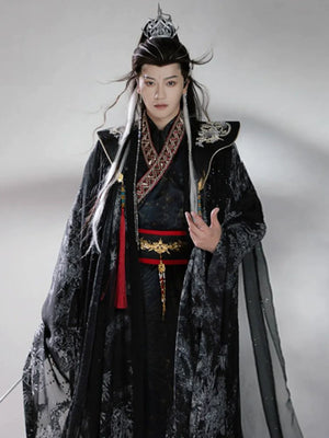 Dark Immortal Robe – Unisex Hanfu Outfit Inspired by Chinese Xianxia & Traditional Taoist Style - Yandan_Hanfu