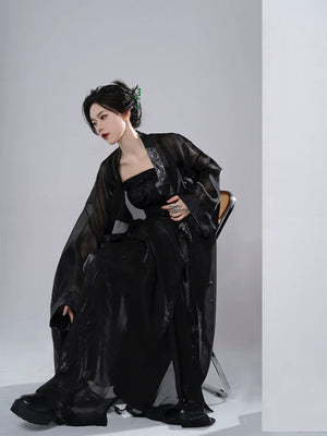Song Dynasty | Summer Hanfu black dress, Top & Skirt - Yandan_Hanfu