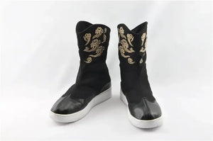 Men's shoes retro official boots auspicious cloud embroidery - Yandan_Hanfu