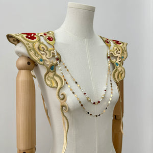 【Radiance of the Dragon】 White Hanfu Ensemble with Cross-Collar, Clouded Shoulders & Embroidered Seal men Unisex - Yandan_Hanfu