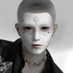 Cyberpunk mask full face antique technology sense cos male - Yandan_Hanfu