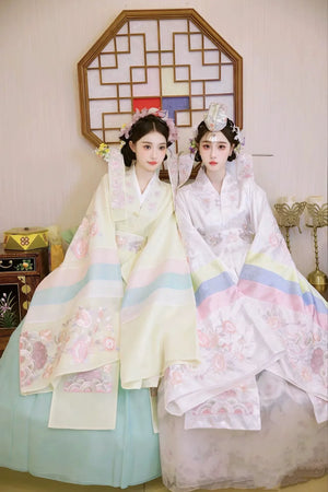 【Muzhi】White Korean Korean embroidered wedding dress - Yandan_Hanfu