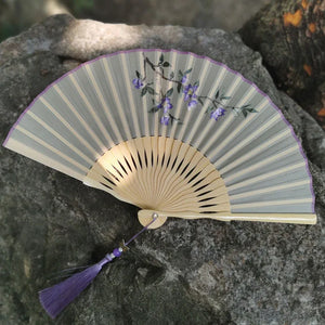 Suzhou double-sided embroidery fan antique embroidery folding fan antique fan cheongsam - Yandan_Hanfu