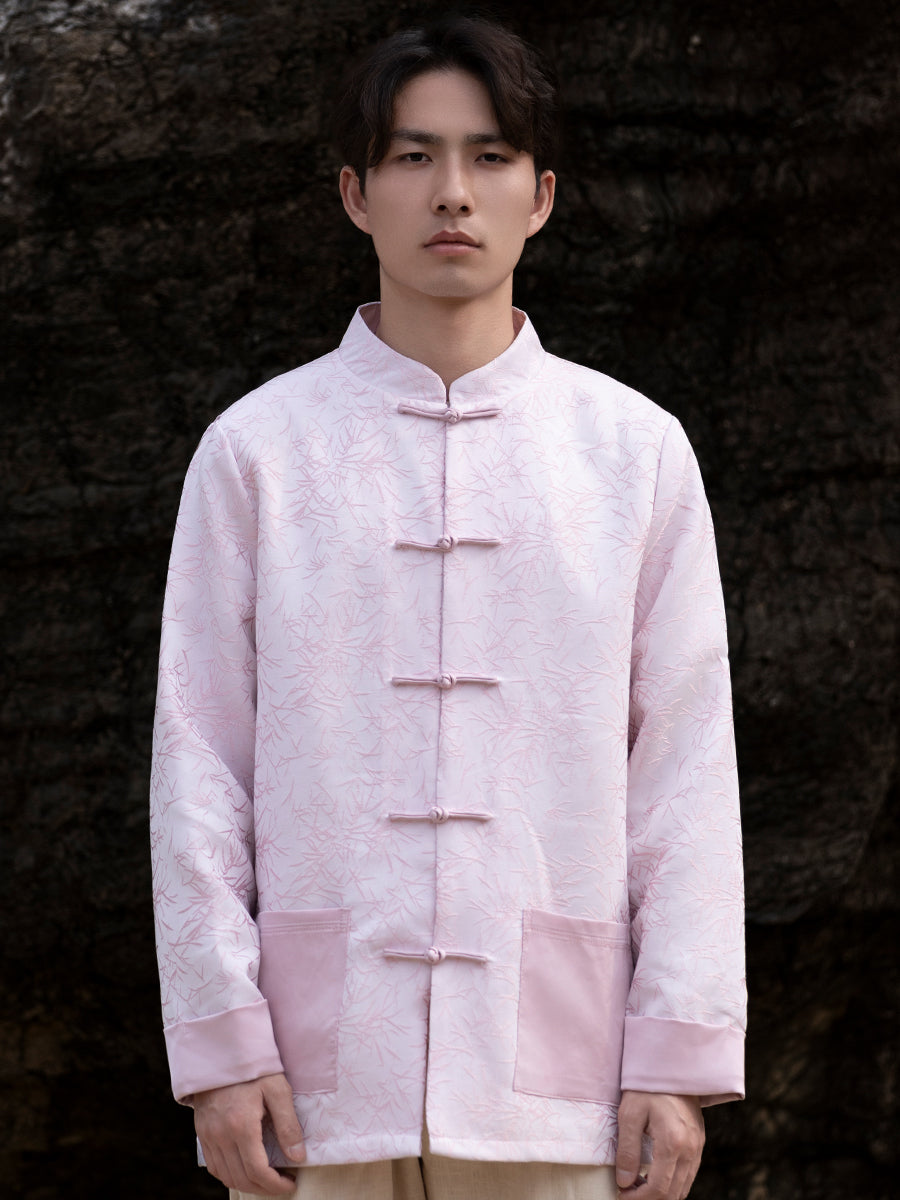 Neu Chinesischen stil jacquard disc taste top männer tang-anzug