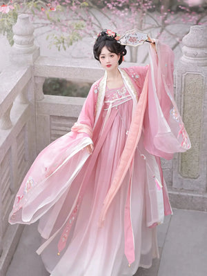 Tang-Dynasty Hako Skirt Daily Fairy Big Sleeve Shirt Spring and Summer - Yandan_Hanfu