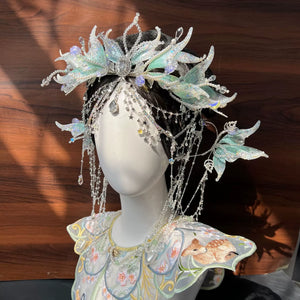 Mermaid Princess Crown – Ethereal Hair Accessory for Hanfu & Fantasy Photoshoots - Yandan_Hanfu