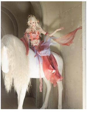 Butterfly of the Desert – Apsara-Inspired Costume in Dunhuang Western Style - Yandan_Hanfu