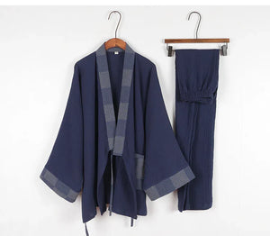 Spring&summer men's pure cotton Hanfu antique pajamas - Yandan_Hanfu