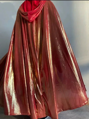 Hanfu cloak domineering men's and women's black, red and silver - Yandan_Hanfu