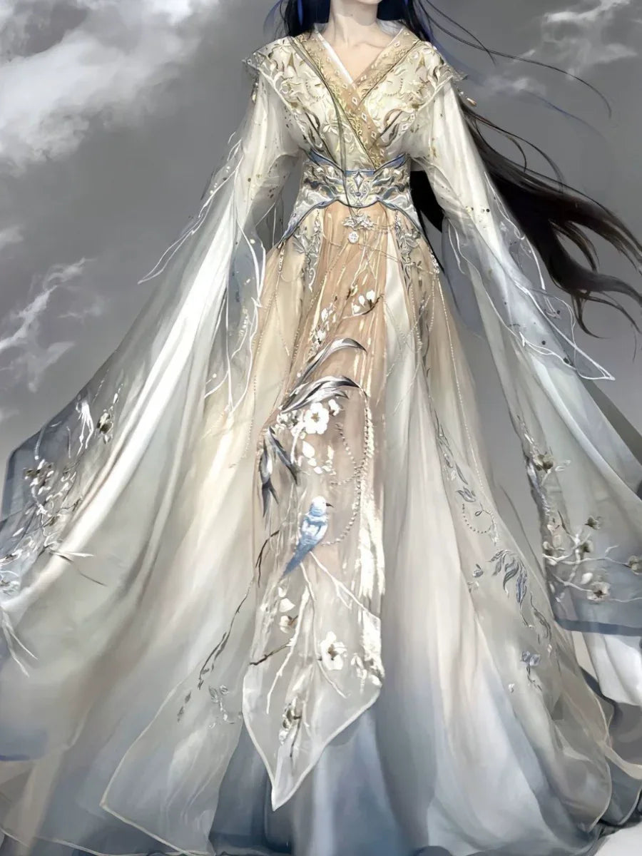 Hanfu female Ji Yue Yao Guang Wei Jinfeng embroidery fairy ancient costume Han element super fairy suit - Yandan_Hanfu