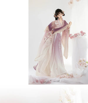Hua Yuanyue, Hanfu female Wei Jinfeng Nanbei Dynasty big-sleeved shirt, daily fairy energy spring and summer suit - Yandan_Hanfu