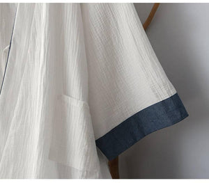 Chinese style white Hanfu robe homewear pajamas pajamas pure cotton - Yandan_Hanfu