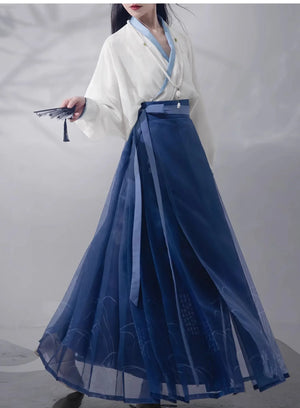 New Chinese style orchid horse dress Ming-made Hanfu skirt - Yandan_Hanfu