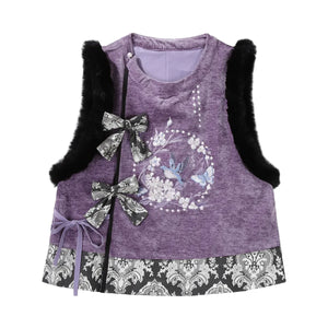 “Swallow’s Return” – Modern Hanfu Layered Vest & Skirt Set | Autumn-Winter Everyday Chinese Style - Yandan_Hanfu