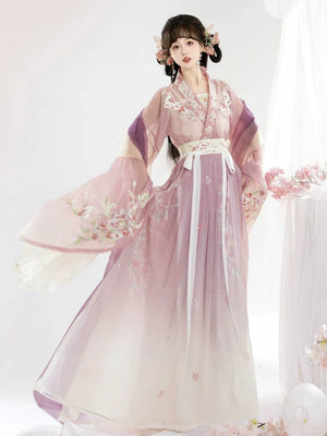 Hua Yuanyue, Hanfu female Wei Jinfeng Nanbei Dynasty big-sleeved shirt, daily fairy energy spring and summer suit - Yandan_Hanfu