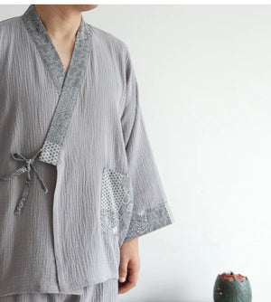 Spring&summer men's pure cotton Hanfu antique pajamas - Yandan_Hanfu