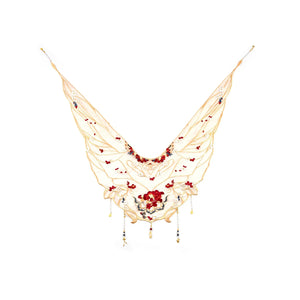 Authentic Tang-Style Bridal Hanfu – Custom Embroidered Red Gown with Flowing Grand Sleeves - Yandan_Hanfu