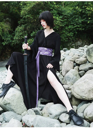 Chinese style improvement | black retro new dress for women - Yandan_Hanfu