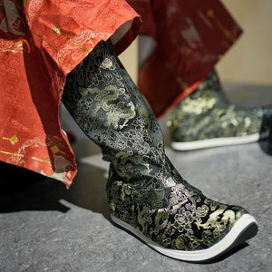 Dragon boots embroidered Hanfu shoes Ming-dynasty - Yandan_Hanfu