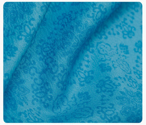Blue patterned fabric for Coconut Breeze Hanfu robe