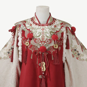 Heavenly Steed Blessing – New Year Hanfu-Inspired Dress Set | Auspicious Winter Outfit for Festive Celebrations - Yandan_Hanfu