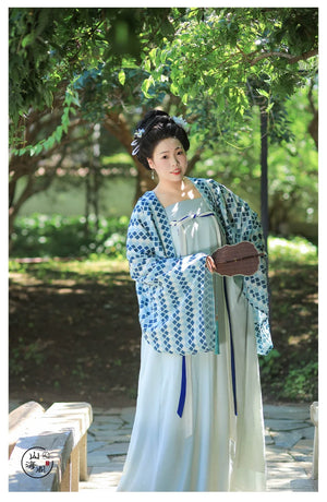 Bicheng – Plus Size Tang-Style Hanfu | Famen Temple Inspired Qi-Xiong Set for Autumn - Yandan_Hanfu