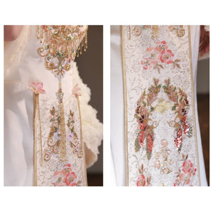 Elegant Toast Dress – Modern Chinese Gown with Exquisite Embroidery for Engagement & Gala Events - Yandan_Hanfu