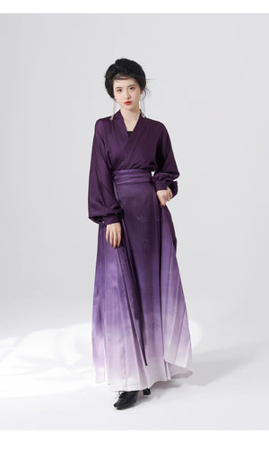Discover a Purple modern hanfu with elegant hanfu sleeves, a stylish hanfu jacket, and timeless charm. Perfect for princess hanfu dress, fairy hanfu dress, or casual hanfu, it suits every hanfu woman. Pair with a hanfu shirt or wear it as a modern hanfu dress. Inspired by Ming Dynasty hanfu, it’s ideal for hanfu cosplay or as a cozy winter hanfu. Visit our hanfu shop for the best modernised hanfu and authentic blue hanfu.