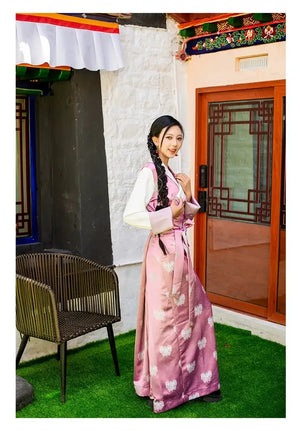 Tibetan traditional long skirt clothing - Yandan_Hanfu