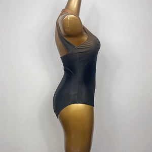 Black Chinese-style performance dance top on mannequin display