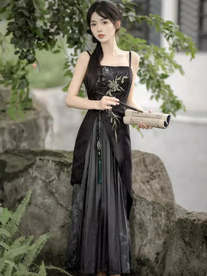 Zhujian Snow New Chinese Hanfu Dress Daily National Style Han Elements Set - Yandan_Hanfu