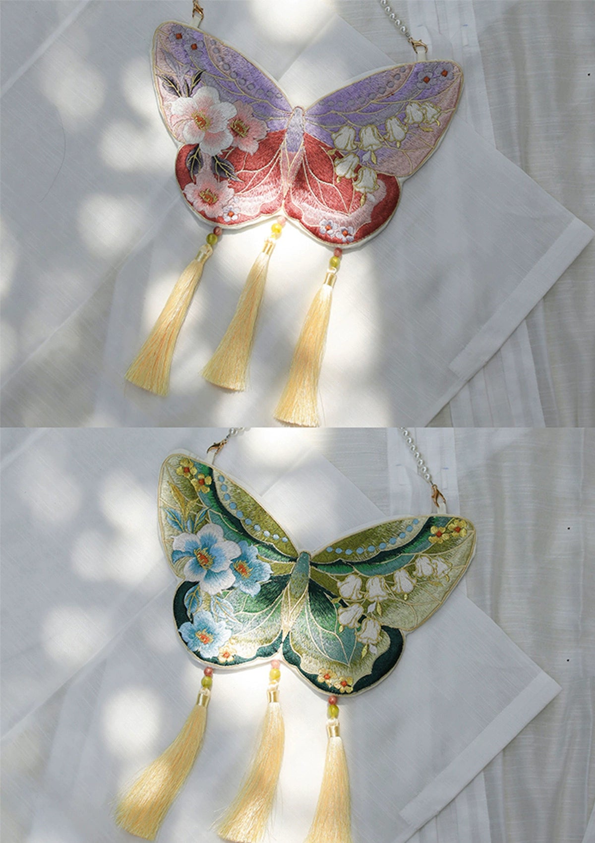 Double-Sided Embroidered Hanfu Crossbody Bag – Chinese Style Pouch for Traditional Outfit Matching