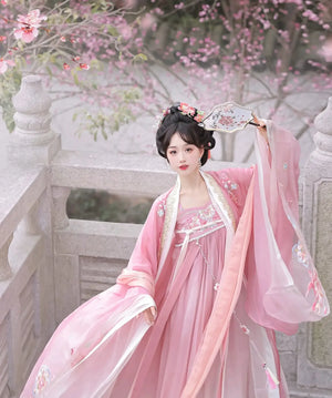 Tang-Dynasty Hako Skirt Daily Fairy Big Sleeve Shirt Spring and Summer - Yandan_Hanfu