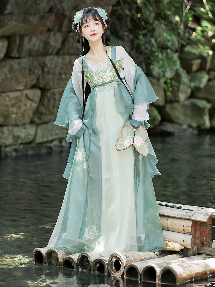 Discover green Traditional hanfu for women with elegant hanfu sleeves, intricate hanfu patterns, and layered designs. Perfect for princess hanfu dress, fairy hanfu dress, sexy hanfu, or hanfu cosplay. Pair with a hanfu skirt, hanfu coat, or dark green hanfu jacket. For men, shop modern hanfu male robes inspired by Tang Dynasty hanfu. Visit our hanfu shop for the best hanfu for sale.