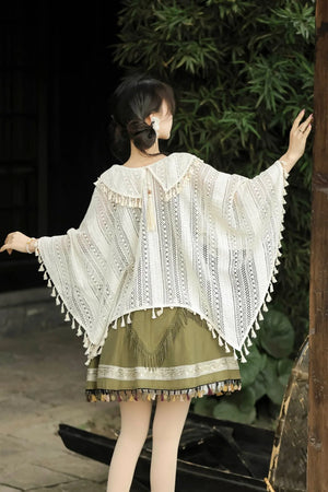Chinese style cicada Mori exquisite cape Han element sweet Lolita Hanfu - Yandan_Hanfu