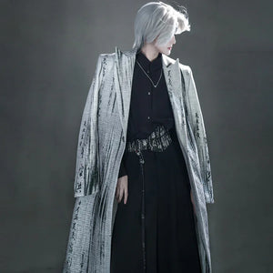 Calligraphy coat woolen national style new Chinese summer men's and women's large size set ink painting - Yandan_Hanfu