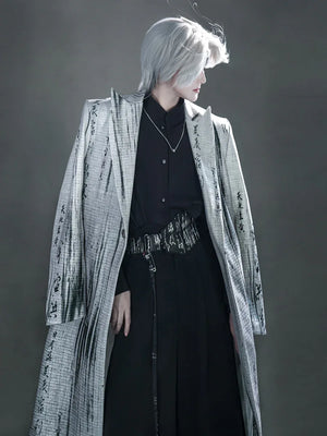 Calligraphy coat woolen national style new Chinese summer men's and women's large size set ink painting - Yandan_Hanfu