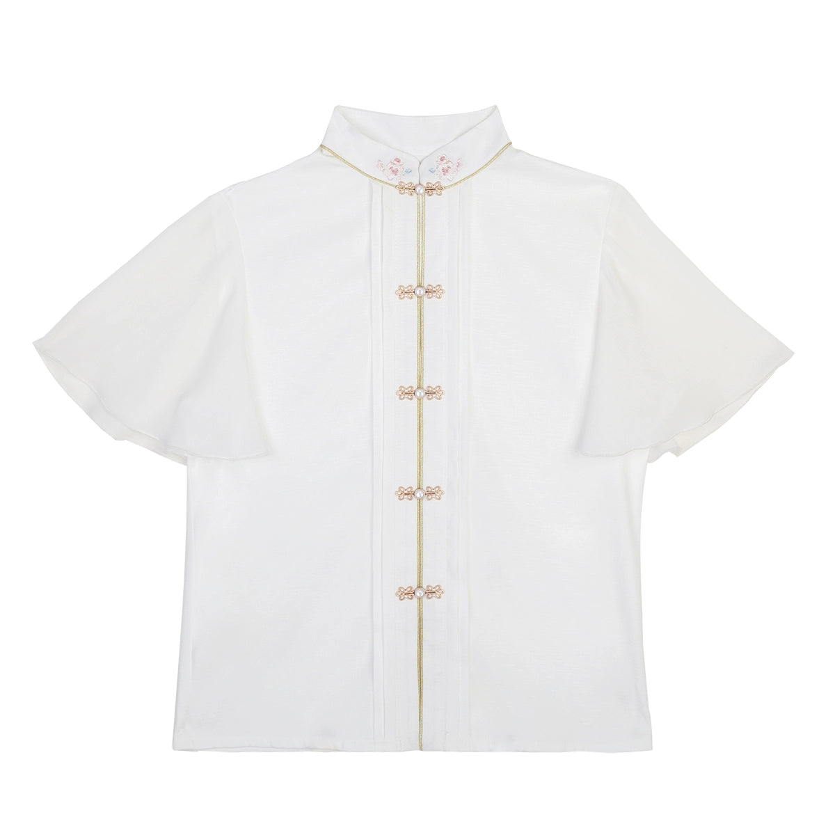 Modern Hanfu Summer Set – New Chinese Style Blouse with Horse-Face Skirt