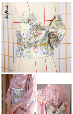 Japanese kimono waist seal, yukata belt, gorgeous brocade bow belt, styling knot waist photo - Yandan_Hanfu