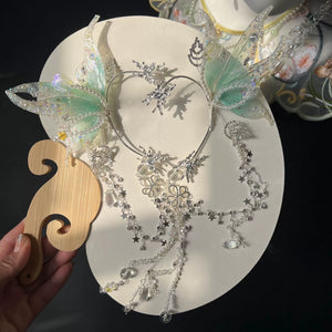 Mermaid Princess Crown – Ethereal Hair Accessory for Hanfu & Fantasy Photoshoots - Yandan_Hanfu