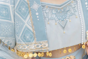 【Cloud traveler】 blue Hanfu Dunhuang Western style ethnic style suit Princess Jasmine - Yandan_Hanfu