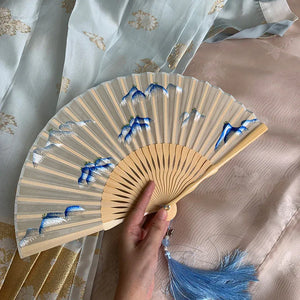 Suzhou double-sided embroidery fan antique embroidery folding fan antique fan cheongsam - Yandan_Hanfu