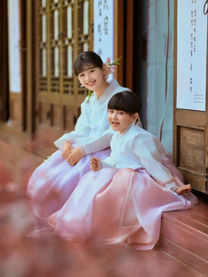 Family Matching Hanbok β Palace Style Purple&Pink Korean Ethnic Outfit for Parent & Child - Yandan_Hanfu